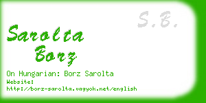 sarolta borz business card